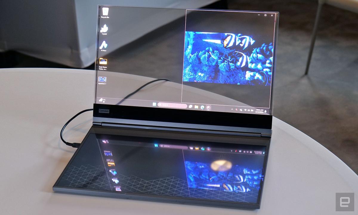 Lenovo’s Project Crystal is the world’s first laptop with a transparent microLED display
