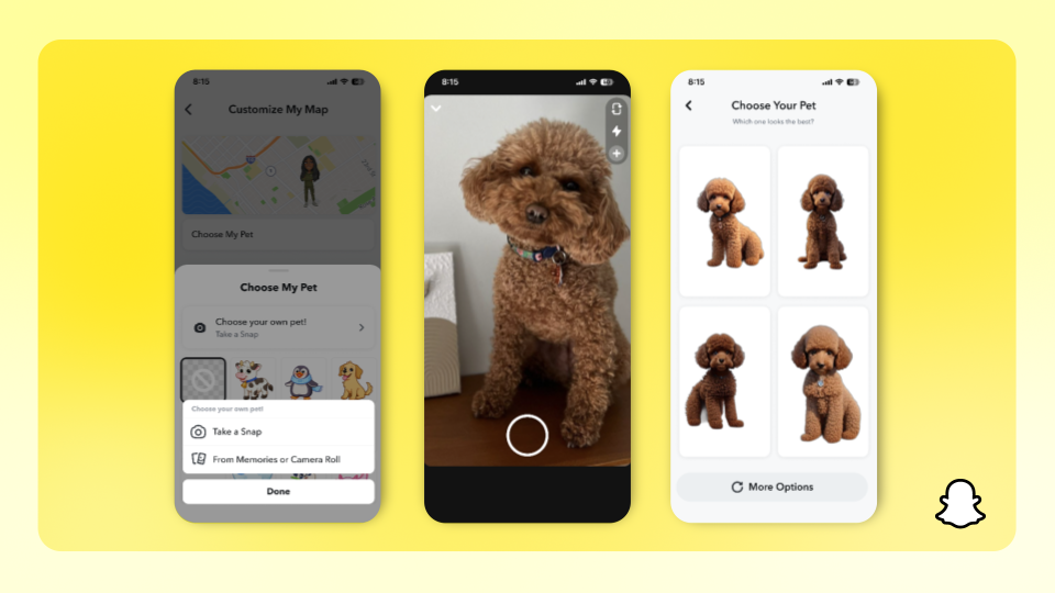 Snapchat’s latest paid perk is an AI Bitmoji of your pet